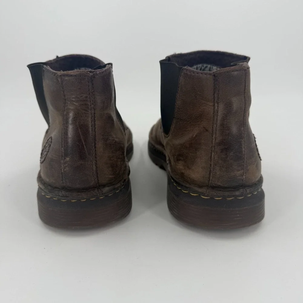 Dr. Martens Chelsea Boots Mens US 11 Brown Air-Cushioning Sole Round Toe Slip On